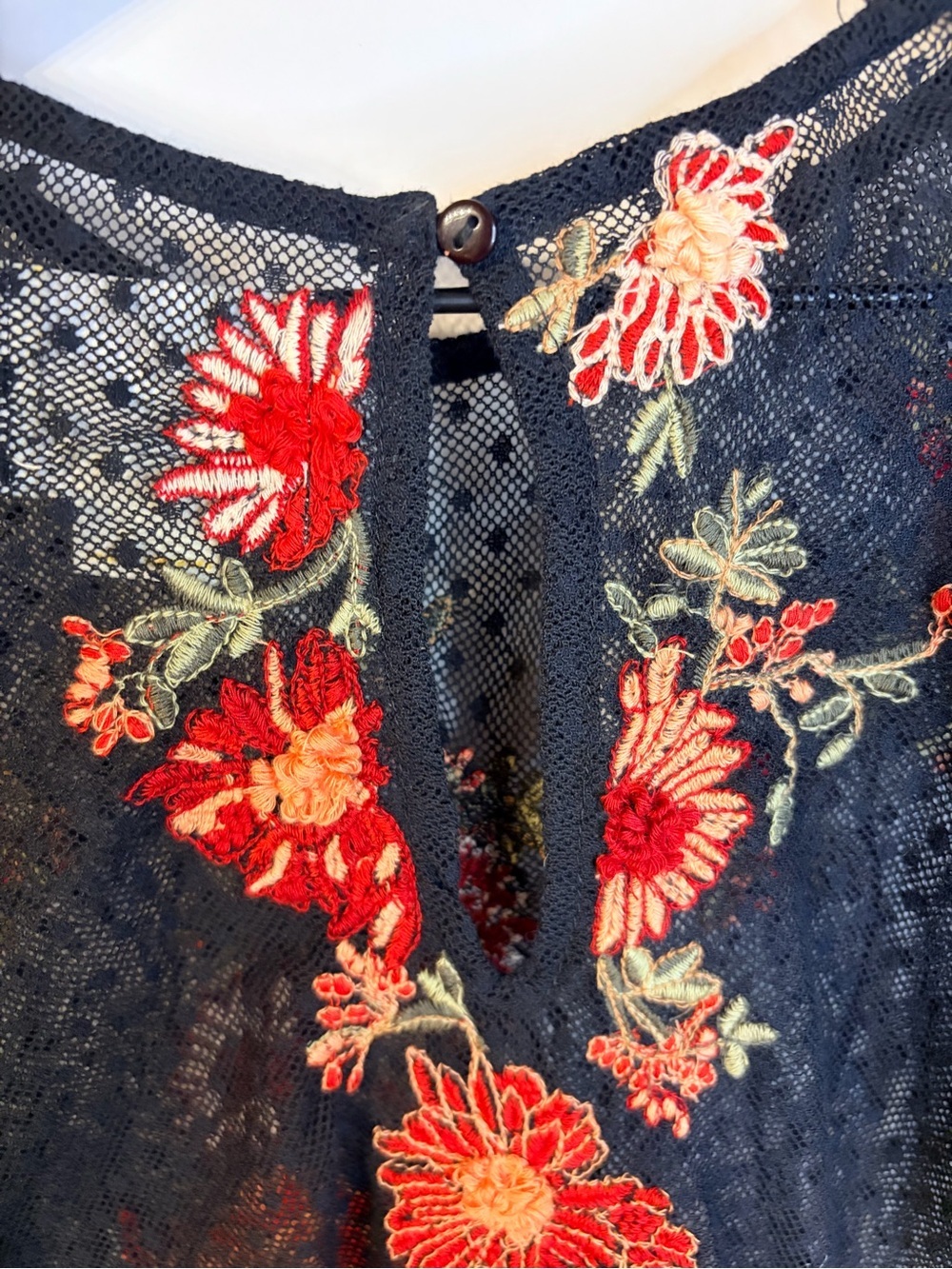 Maeve from Anthropologie Women’s Black Embroidered Cadiz Top, Size Small - Picture 11 of 13
